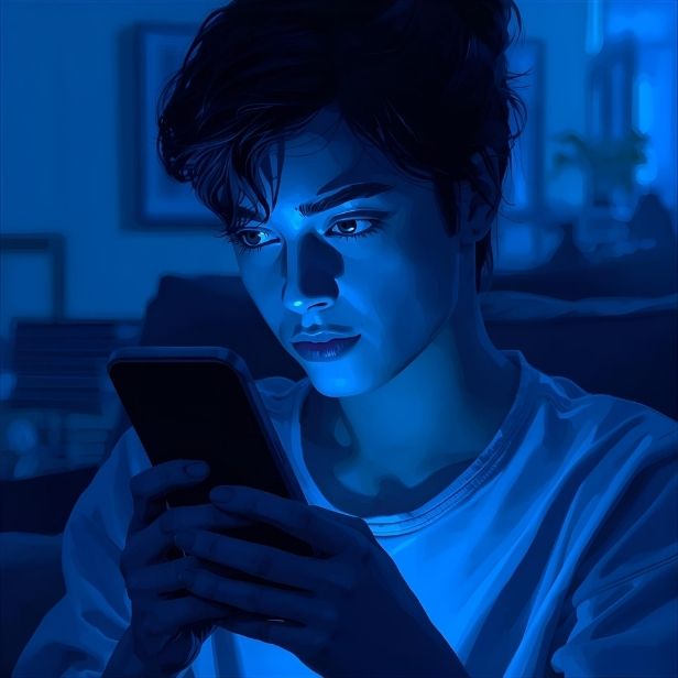 guy watching IG stories