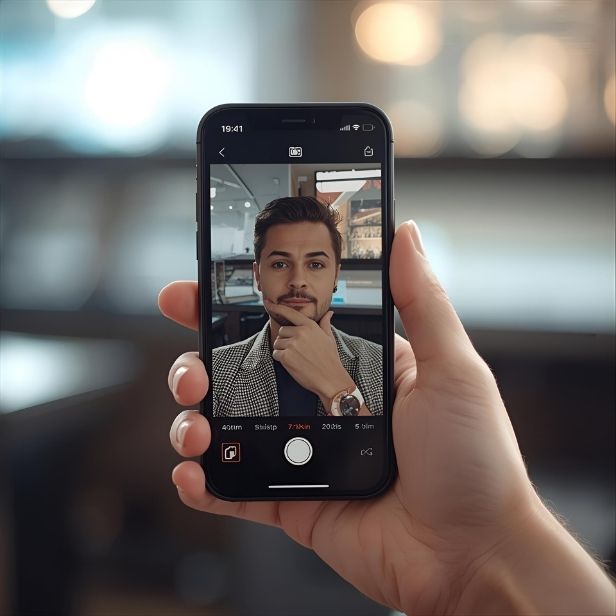 taking selfie